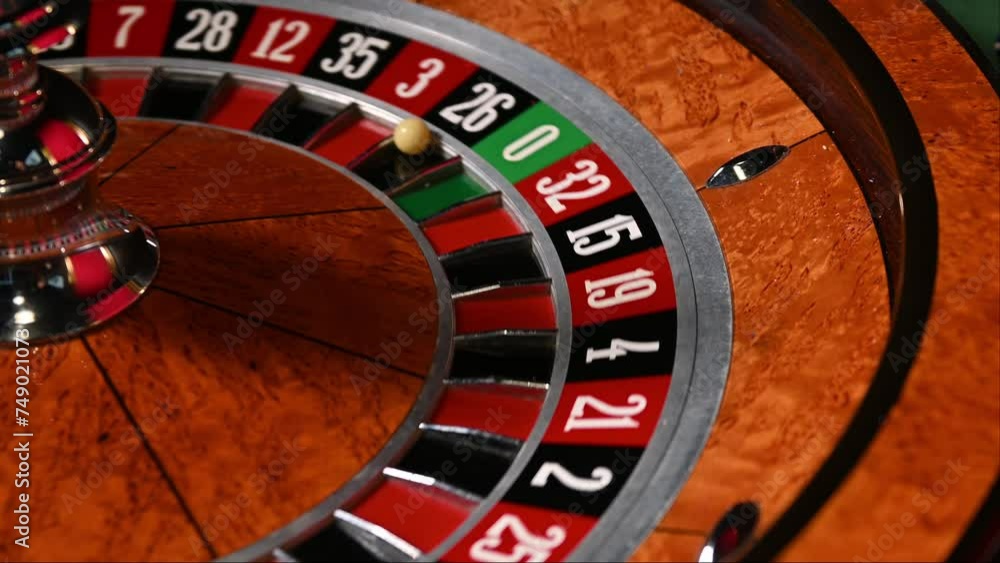 Casino roulette in motion. Gambling bet is made. Try your luck by betting on your favorite number. High quality 4k footage Casino roulette in motion. Gambling bet is made. Try your luck by betting on your favorite number. High quality 4k footage