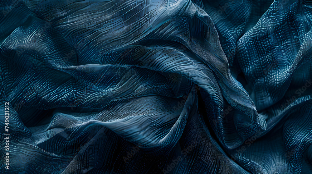 Close Up Shot of Blue Fabric Close Up Shot of Blue Fabric