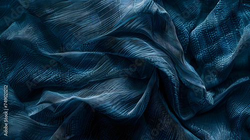 Close Up Shot of Blue Fabric