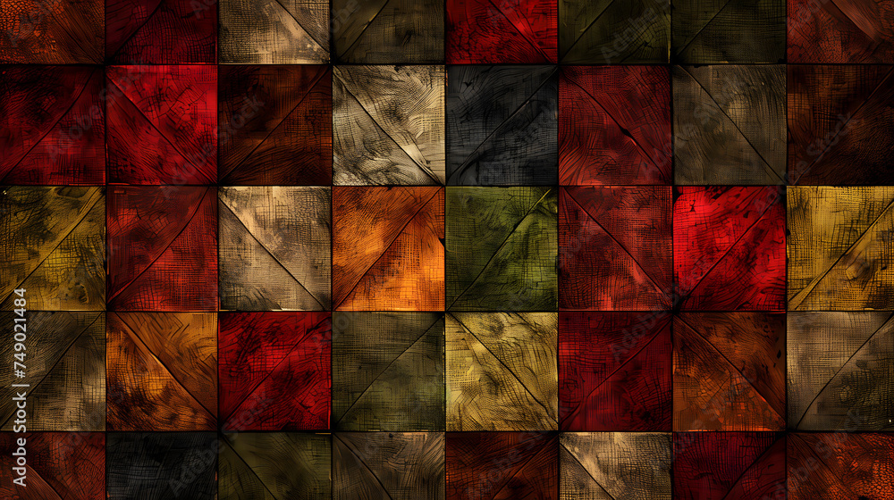 Multicolored Squares Background