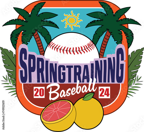 A design logo for spring baseball.