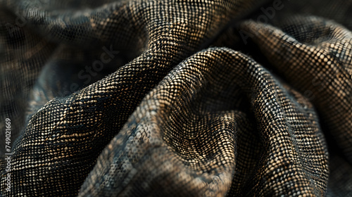 Close Up of Black and Brown Fabric