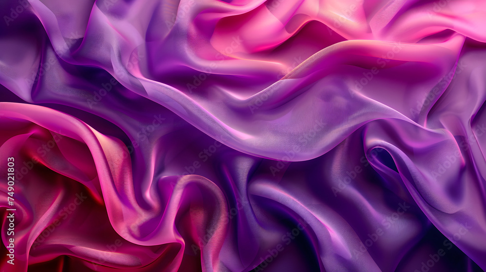 Obraz premium Close Up of Purple and Pink Fabric