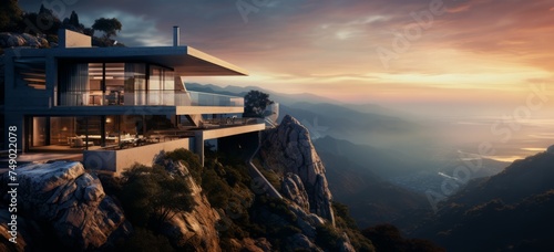 house located on the mountain