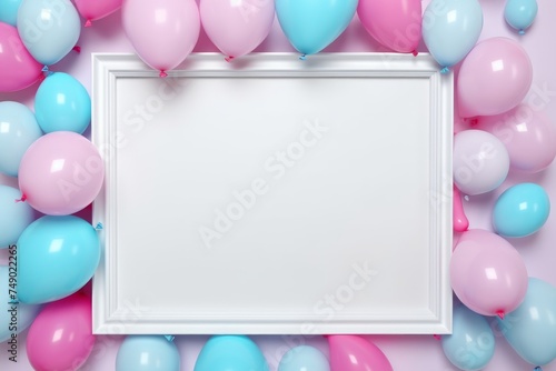 neon frame with balloons around it frame with neon