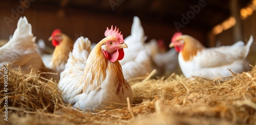 more chickens in hay for better farming