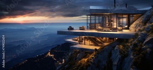 house located on the mountain