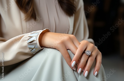 a woman in her hand showing her beautiful nails