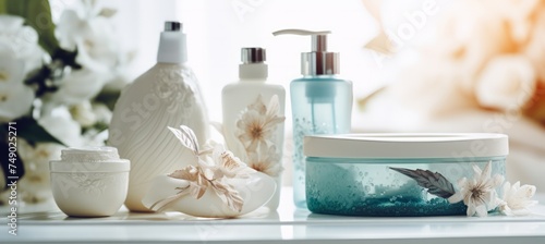 some soap products and several jars of lotion