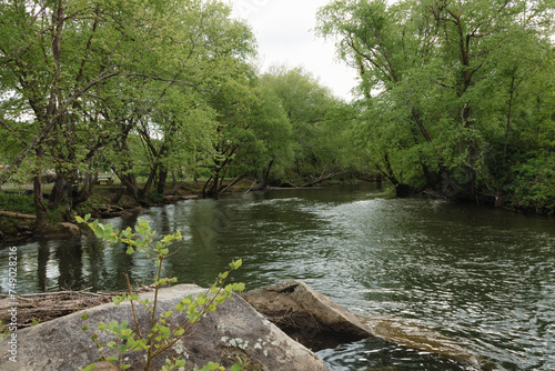 The Tuckasegee (the Tuck) river flowing near Bryson city North Carolina photo