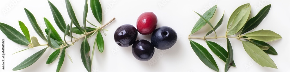 olives and olives on a white background. olives and olives on a white background.