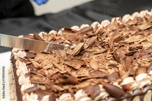 food and beverage concept at a birthday party event, chocolate cake celebration at a birthday party or event