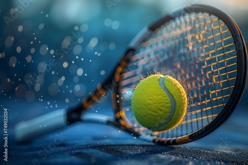 Tennis concept. Background with selective focus and copy space