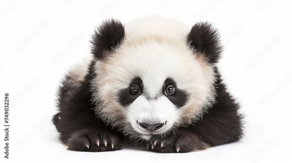 Fototapeta premium panda on a white background isolated.