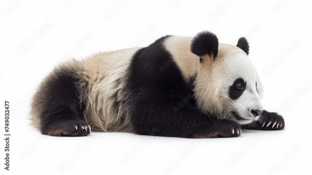 Naklejka premium panda on a white background isolated.