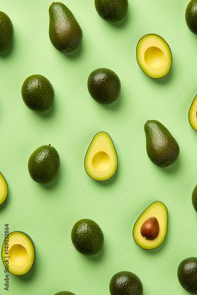 avocado pattern background. High quality photo