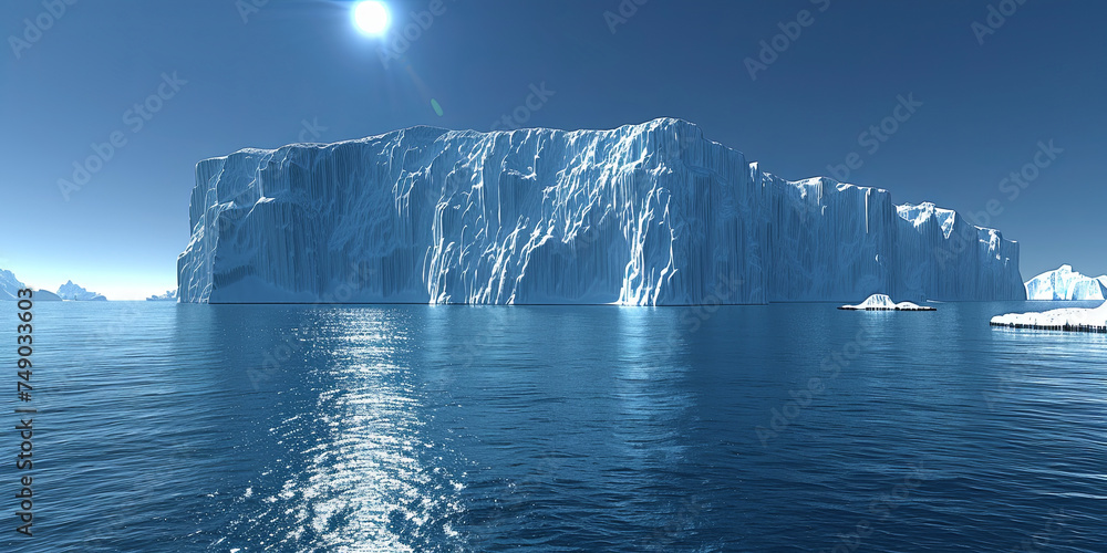 Virtual glaciers, where many digital gasters and snow peaks create ...
