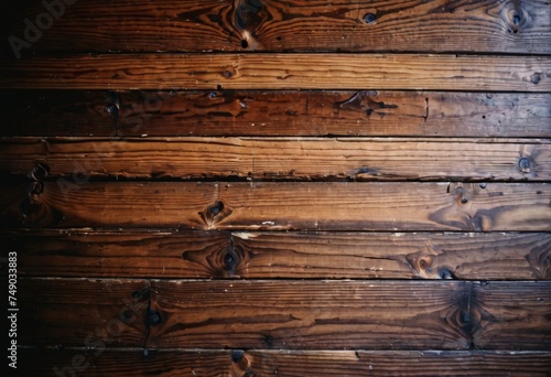 A close-up on wooden planks reveals intricate grain details and textures. The image showcases the timeless appeal and natural variation found in wood. AI generation