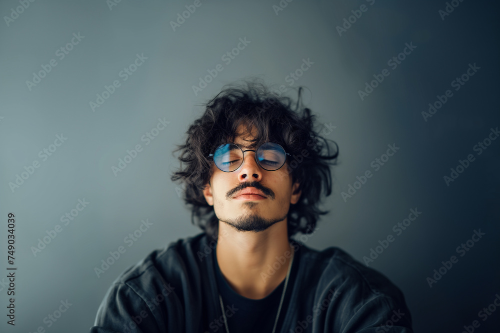 Young gen Z man portrait. Ai generated image. Young gen Z man portrait. Ai generated image.