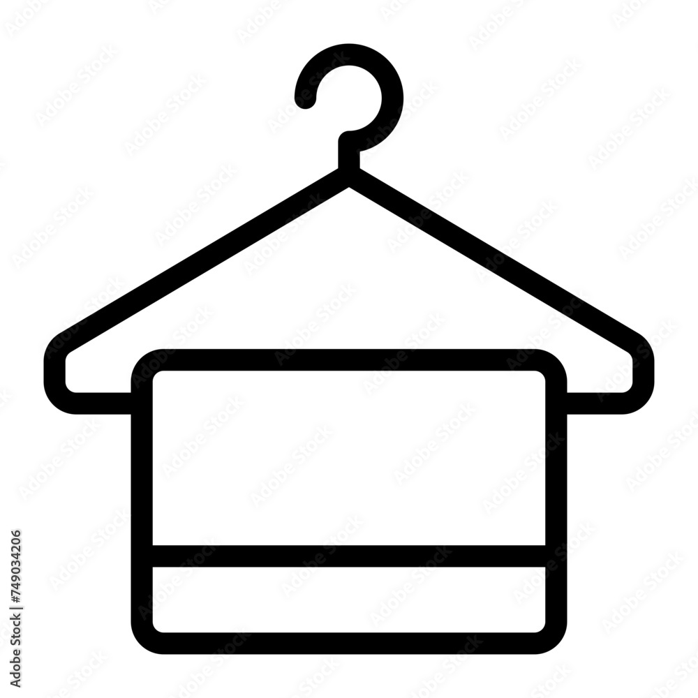 This is the hanger icon from the Shopping icon collection with an Outline style This is the hanger icon from the Shopping icon collection with an Outline style