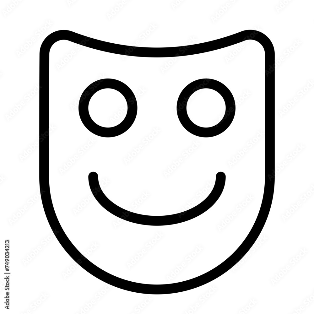 This is the Happy icon from the Shopping icon collection with an Outline style This is the Happy icon from the Shopping icon collection with an Outline style
