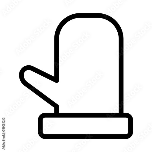 This is the glove icon from the Shopping icon collection with an Outline style