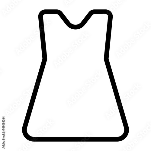 This is the dress icon from the Shopping icon collection with an Outline style