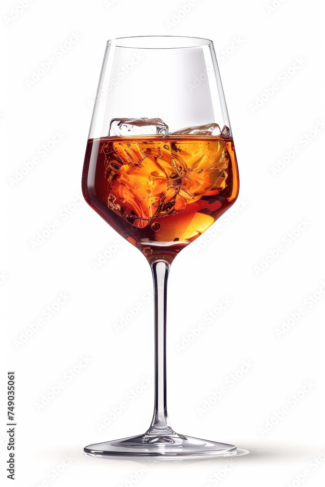 Glass of cognac, brandy, gin, wine isolated on white Background Glass of cognac, brandy, gin, wine isolated on white Background