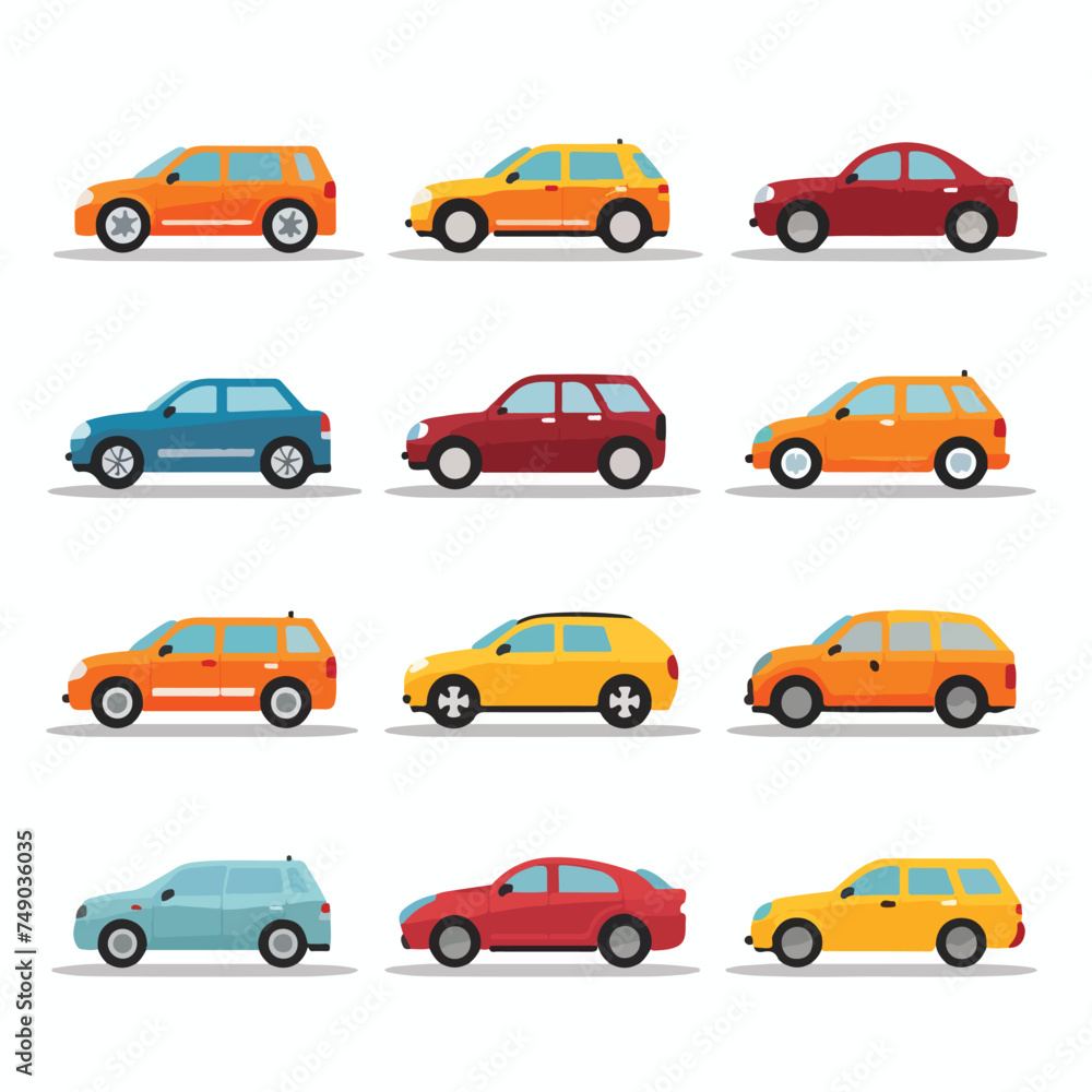 Car Fleet icon. Clipart image isolated on white back