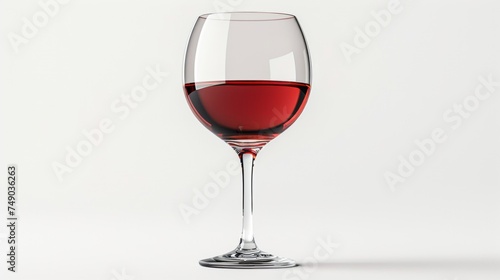 Glass of cognac, brandy, gin, wine isolated on white Background
