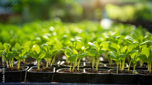 Spring's Promise: Vibrant Seedlings in Morning Light