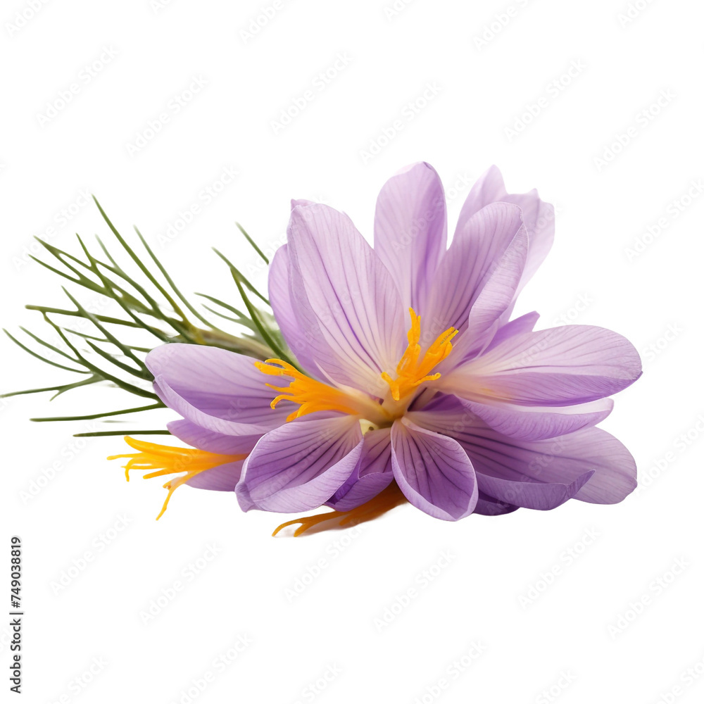 Saffron Crocus isolated on transparent background Saffron Crocus isolated on transparent background