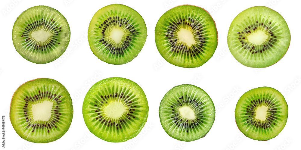 set of sliced kiwi fruits set of sliced kiwi fruits