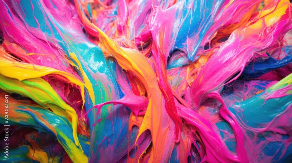 a close up of a colorful paint a close up of a colorful paint