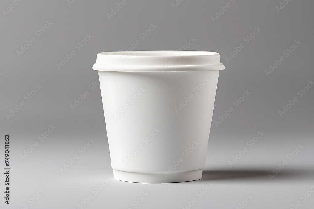 8-ounce white double-walled coffee paper cup mockup without lid design 8-ounce white double-walled coffee paper cup mockup without lid design