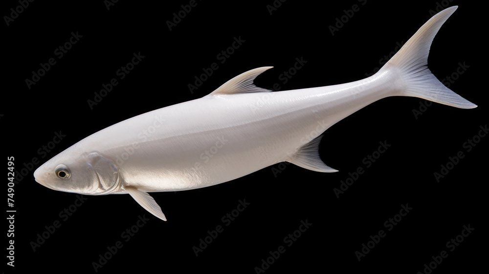 Fototapeta premium a white fish with a black background