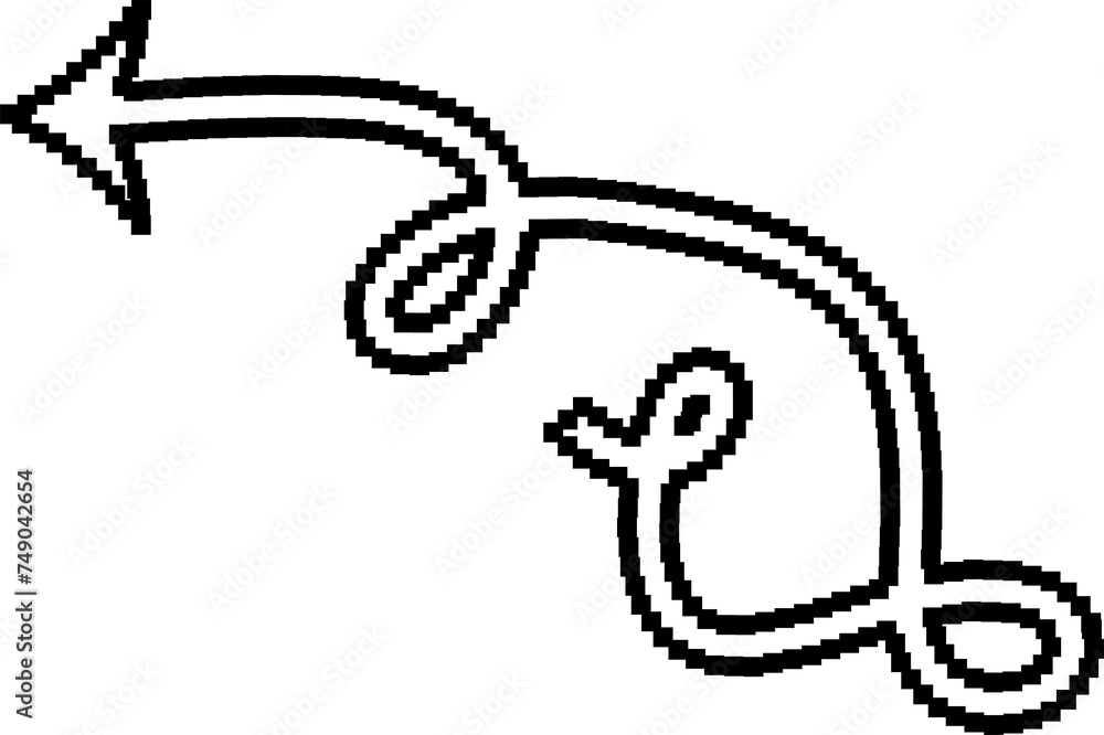Arrows pixel different shapes and directions Arrows pixel different shapes and directions