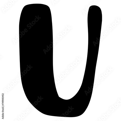 The letter U (Png)