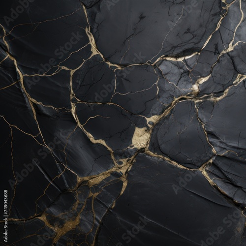 High resolution black marble floor texture, in the style of shaped canvas