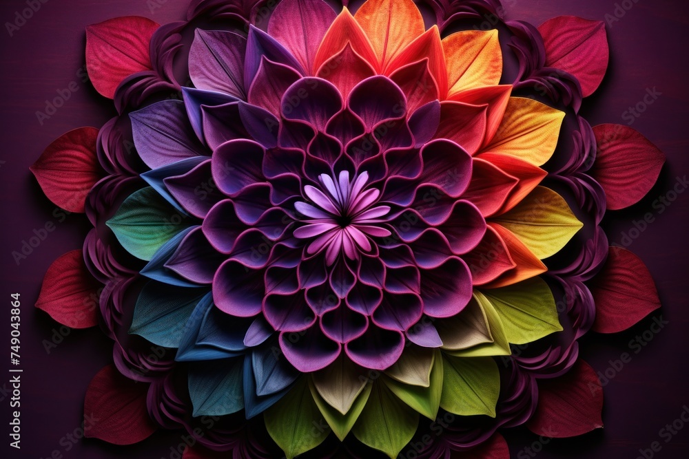 a colorful flower arrangement with leaves a colorful flower arrangement with leaves