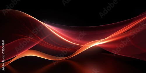 a red and orange light lines