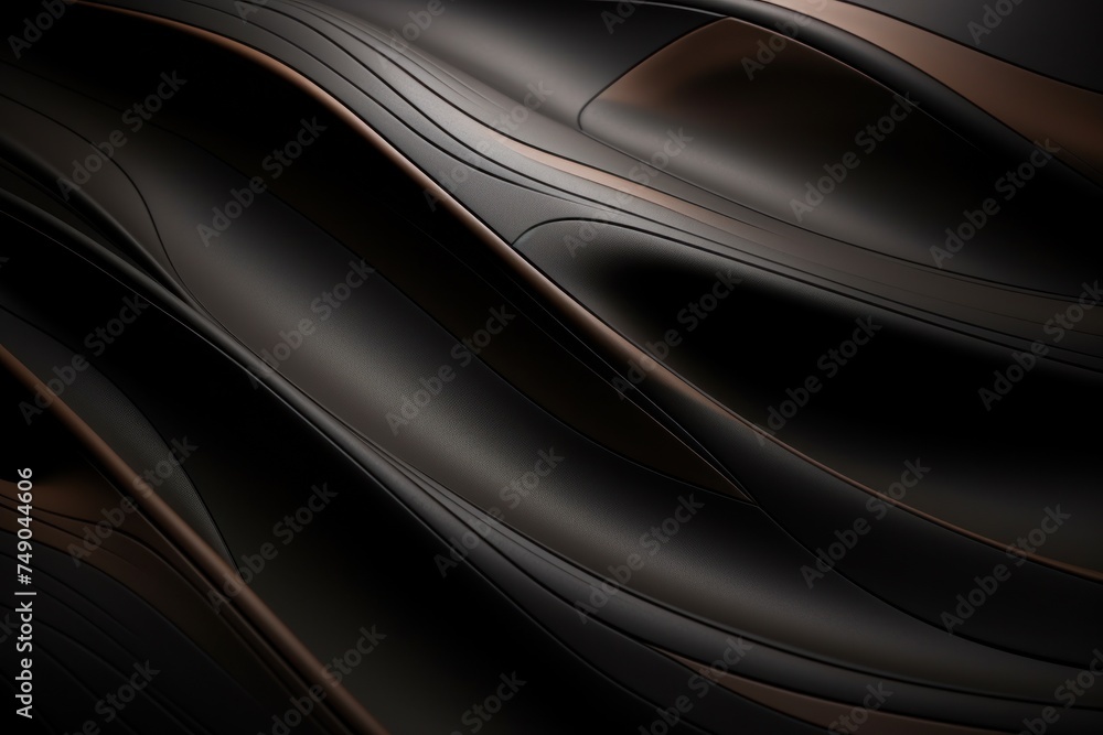a close up of a black and brown wavy surface a close up of a black and brown wavy surface