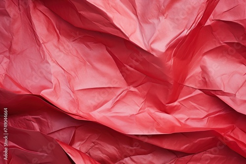 a red crumpled paper