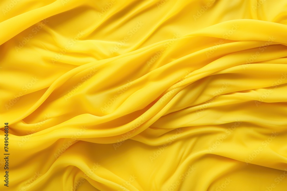 a yellow fabric with folds a yellow fabric with folds