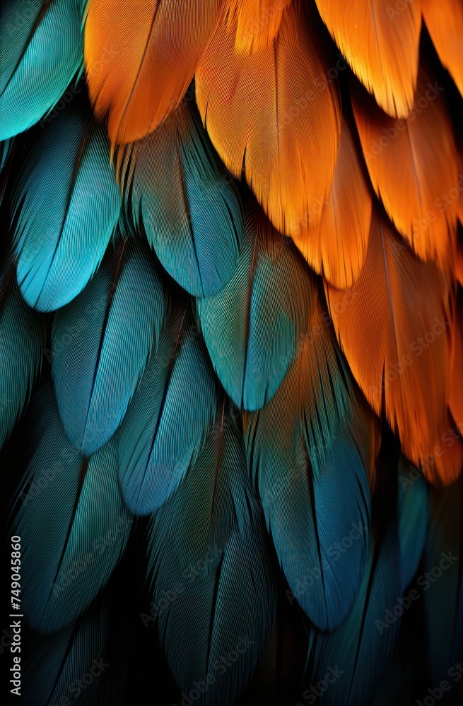 Fototapeta premium a close up of feathers
