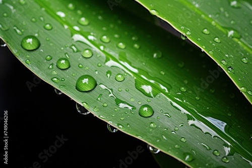 water droplets on a leaf