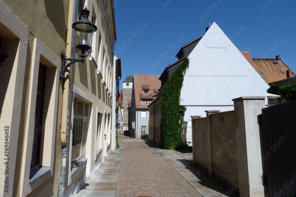 Gasse in der Altstadt von Freiberg