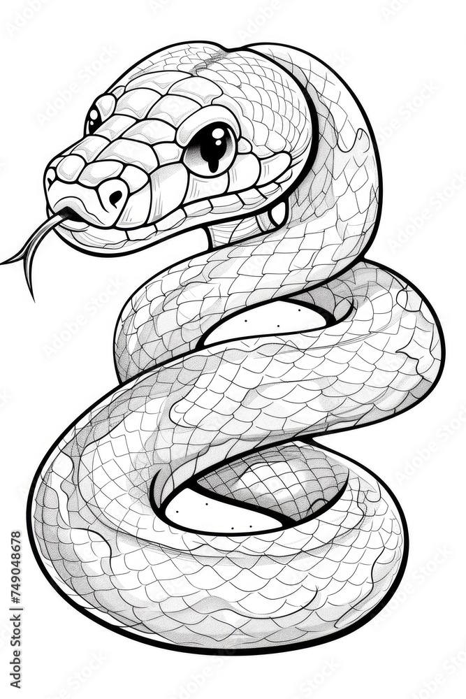 Fototapeta premium Snake Coloring Pages