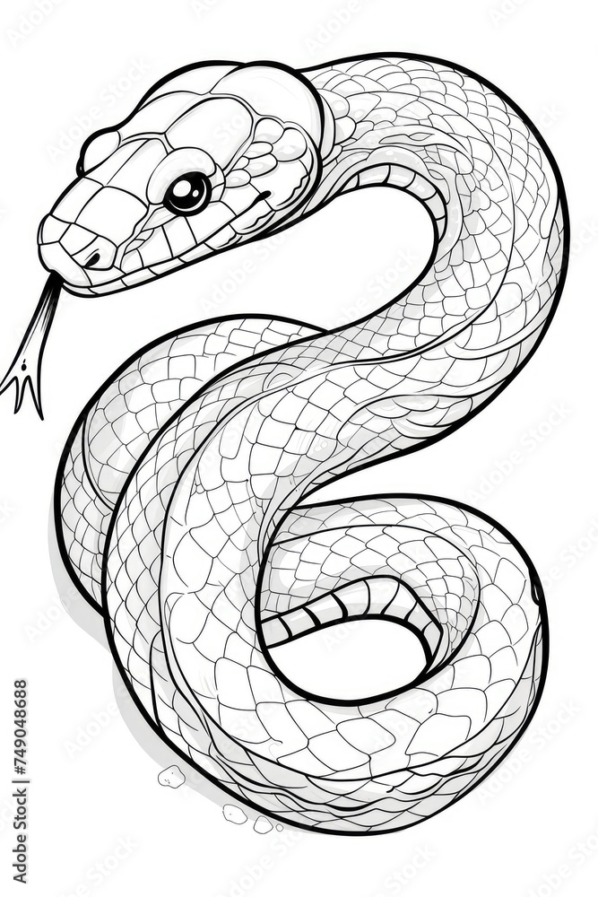 Fototapeta premium Snake Coloring Pages
