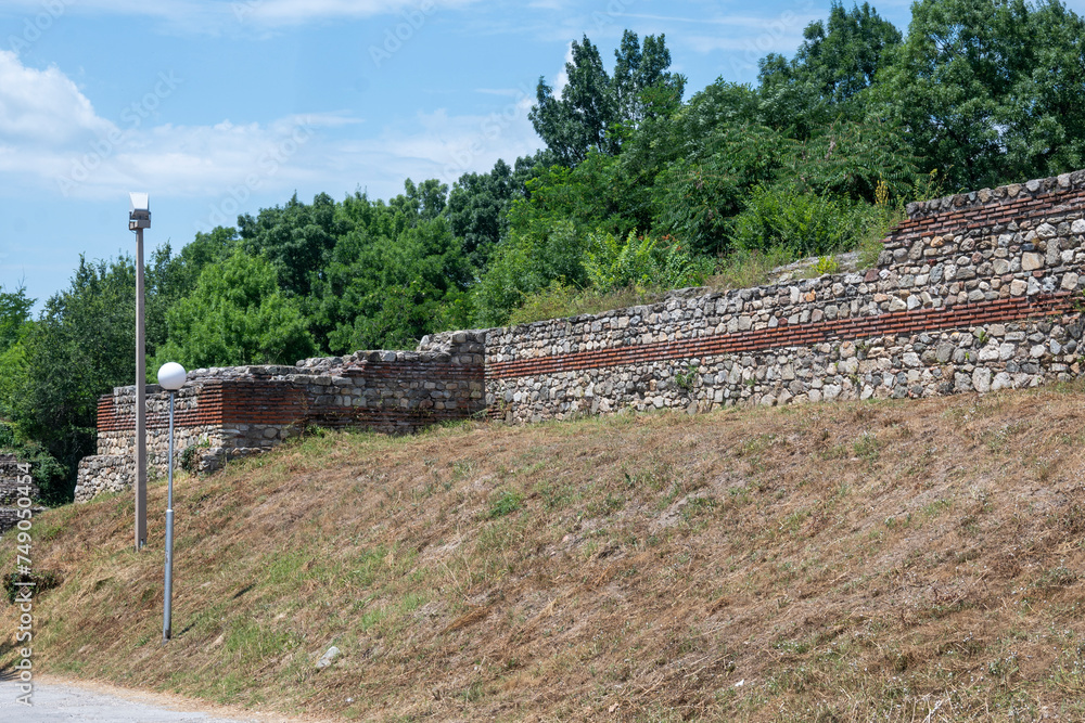 Fototapeta premium Ruins of Roman fortifications at town of Hisarya, Bulgaria